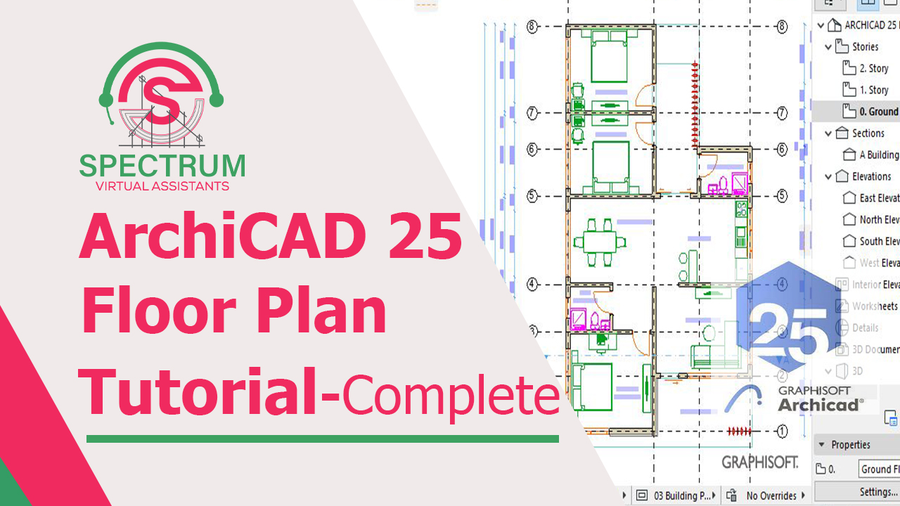 ArchiCAD 25 - How To Draw A Floor Plan In ArchiCAD 25 Tutorial For Beginner