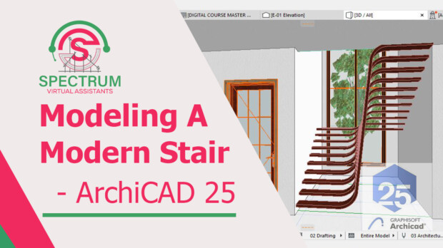 How To Draw Stairs and Railings In ArchiCAD 25