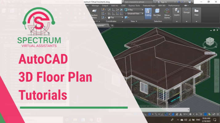 How To Draw A 3D Floor Plan In AutoCAD Tutorial For Beginners - AutoCAD 3D House Modeling